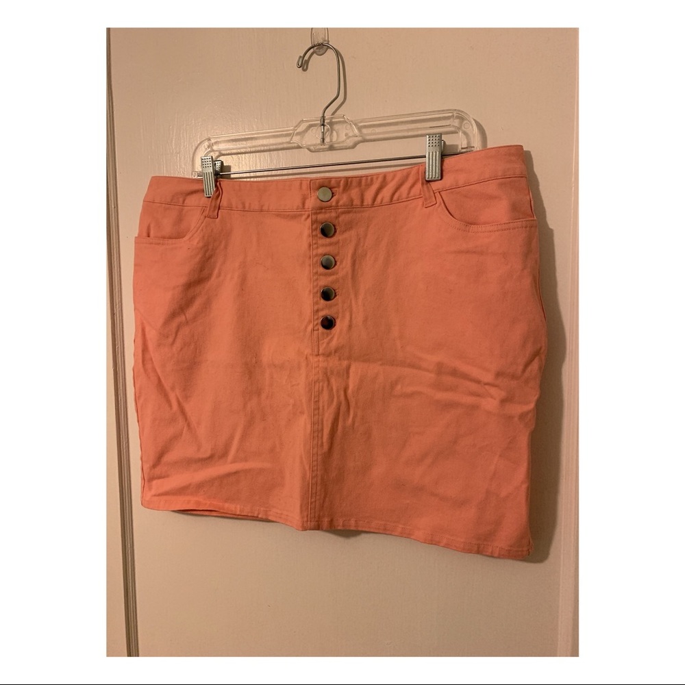 F21+ Jean Stretch Mini Skirt (only 1 coral)